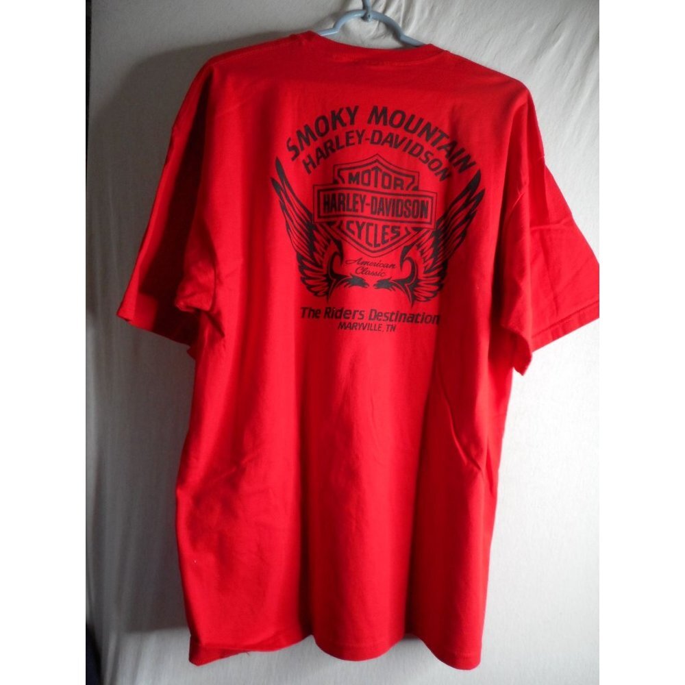 Harley Davidson Smokey Mountain Maryville TN  location T-Shirt Tee Double Sided - Picture 4 of 6